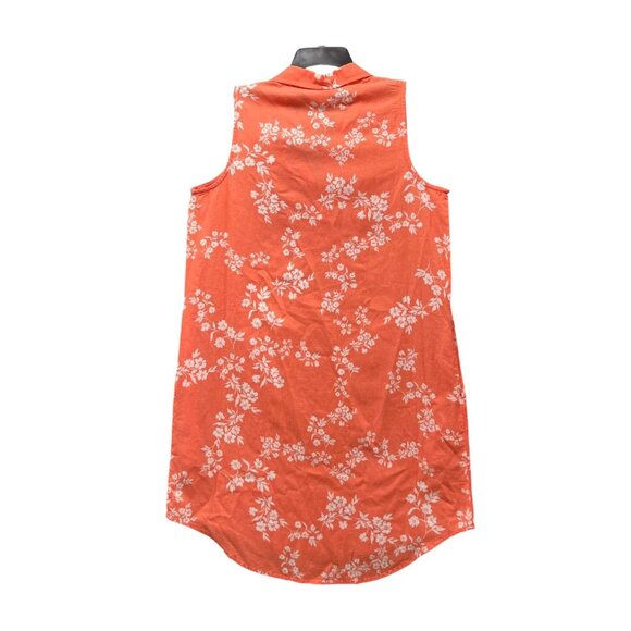 ST. John's Bay - Women's Loose Sleeveless Dress - Orange Floral - Medium - Picture 2 of 14